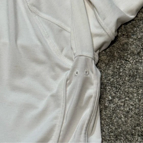 Athleta Pacific Baja UPF White Jacket Size Large Lightweight Zip-Up Hoodie - Picture 8 of 11